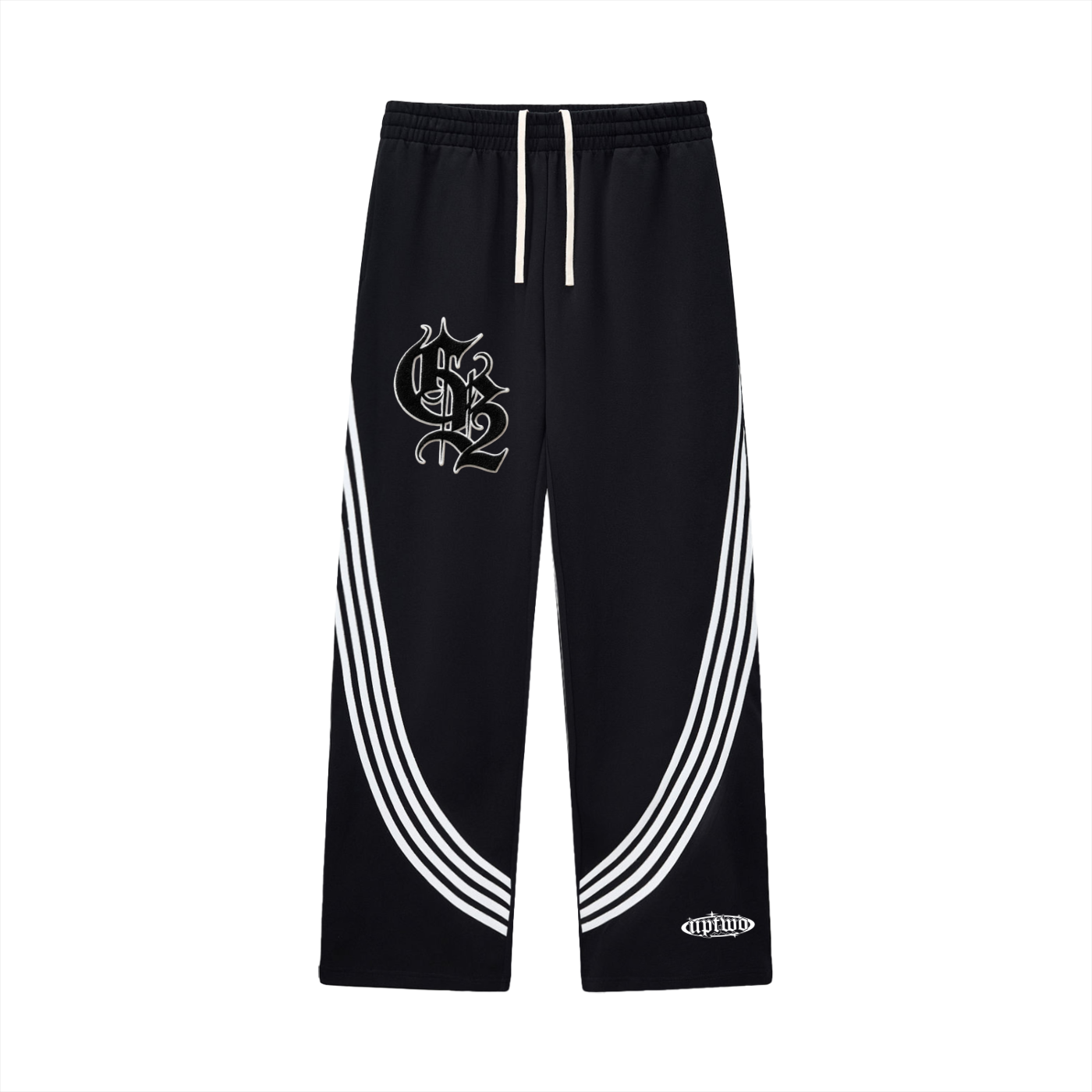 Curved Stripe Straight Sweatpants